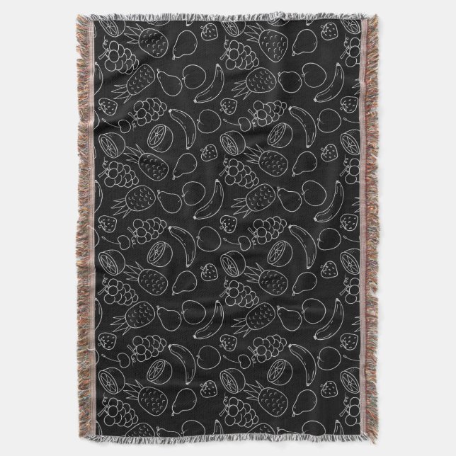 Fruit seamless pattern | Fruit surface pattern 2 Throw Blanket (Front Vertical)