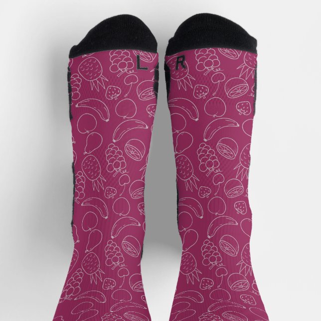 Fruit seamless pattern | Fruit surface pattern 32  Socks (Top)