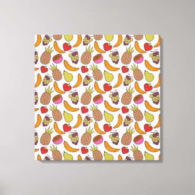 Fruit seamless pattern | Fruit surface pattern 33 Canvas Print (Front)