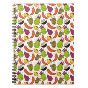 Fruit seamless pattern   Fruit surface pattern 34 Notebook