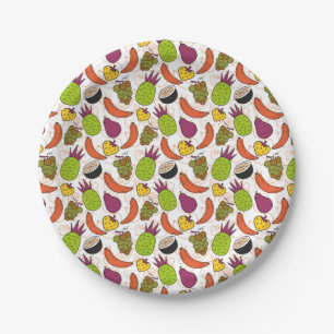 Fruit seamless pattern Fruit surface pattern 34 Paper Plate