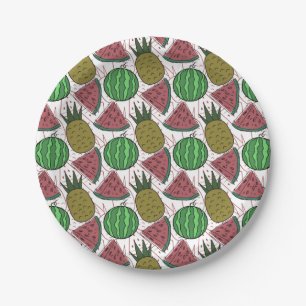 Fruit seamless pattern Fruit surface pattern 35 Paper Plate