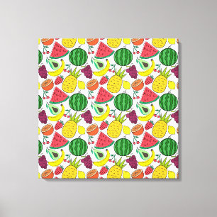 Fruit seamless pattern Fruit surface pattern 37 Canvas Print