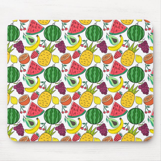 Fruit seamless pattern | Fruit surface pattern 37 Mouse Mat (Front)