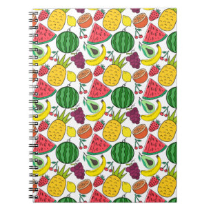 Fruit seamless pattern   Fruit surface pattern 37 Notebook