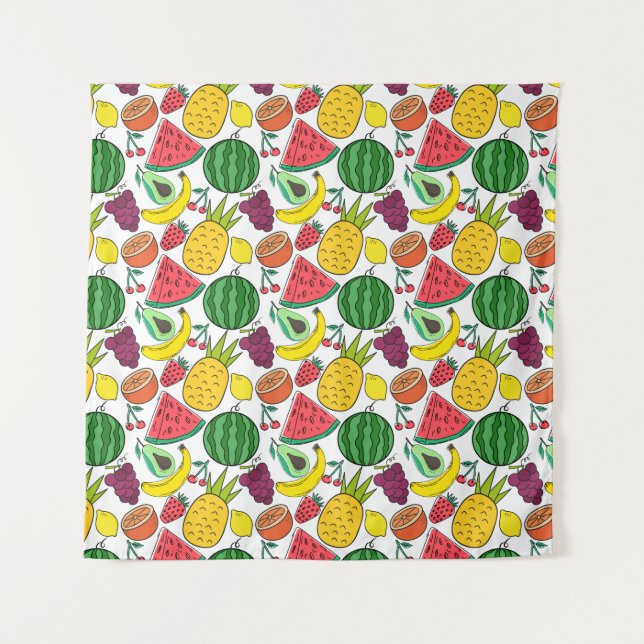 Fruit seamless pattern | Fruit surface pattern 37 Tapestry (Front)