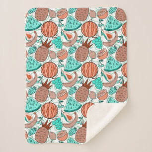 Fruit seamless pattern   Fruit surface pattern 39 Sherpa Blanket
