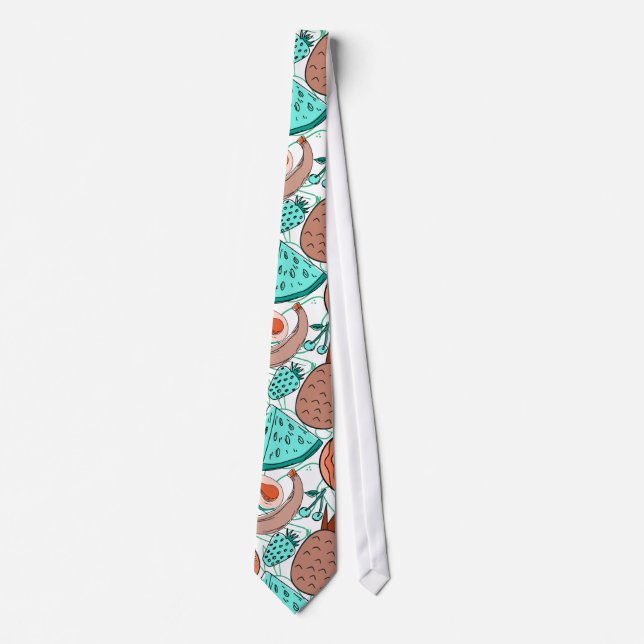 Fruit seamless pattern | Fruit surface pattern 39 Tie (Front)