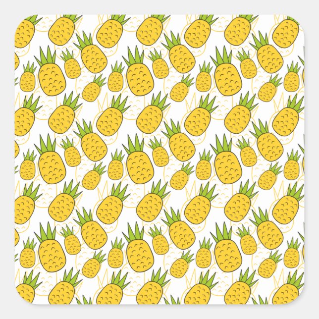Fruit seamless pattern | Fruit surface pattern 41 Square Sticker (Front)