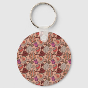 Fruit seamless pattern   Fruit surface pattern 45 Key Ring
