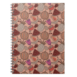 Fruit seamless pattern   Fruit surface pattern 45 Notebook