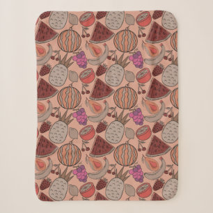 Fruit seamless pattern Fruit surface pattern 45 Sherpa Blanket