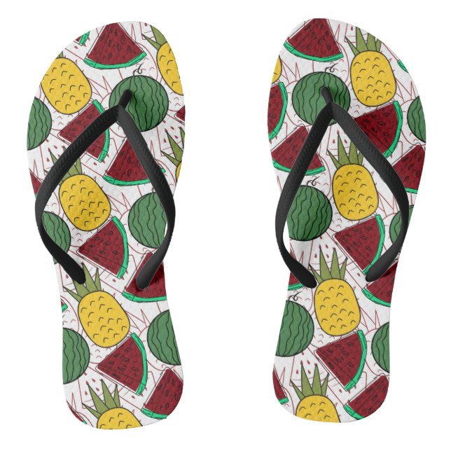Fruit seamless pattern | Fruit surface pattern 46 Flip Flops (Footbed)