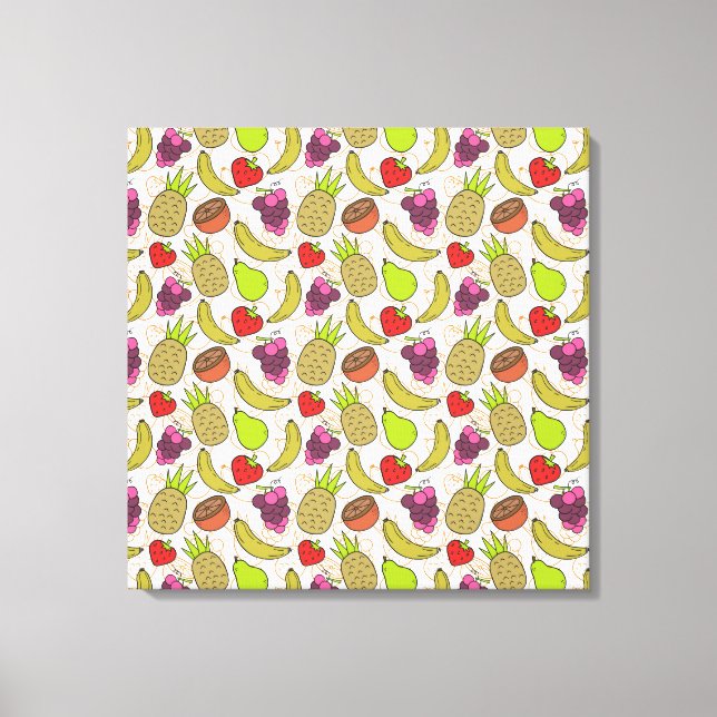 Fruit seamless pattern | Fruit surface pattern 49 Canvas Print (Front)
