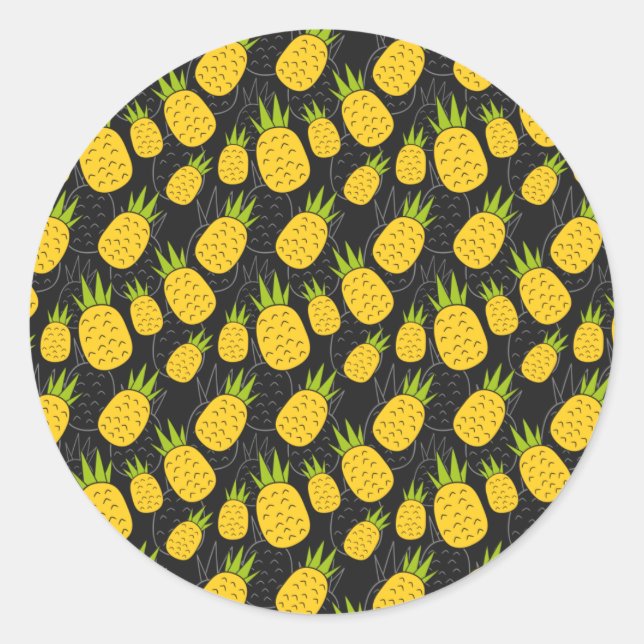 Fruit seamless pattern | Fruit surface pattern 4 Classic Round Sticker (Front)