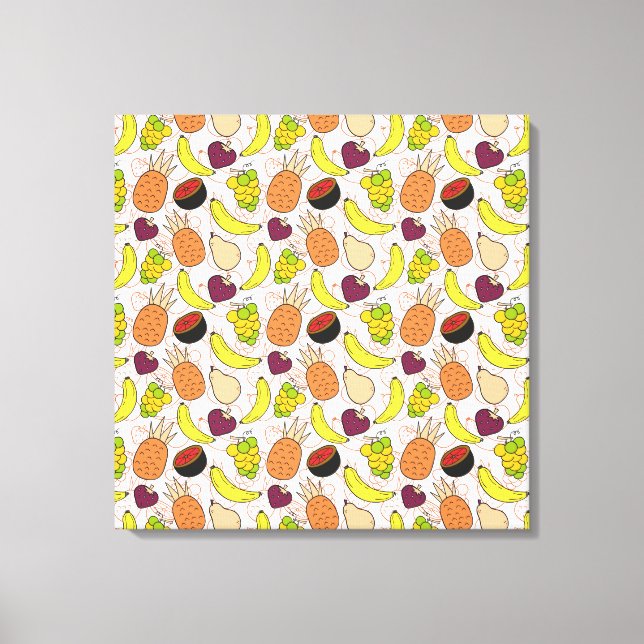 Fruit seamless pattern | Fruit surface pattern 50 Canvas Print (Front)