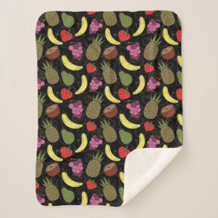 Fruit seamless pattern Fruit surface pattern 51 Sherpa Blanket