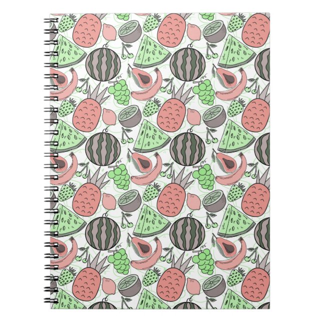 Fruit seamless pattern | Fruit surface pattern 53 Notebook (Front)