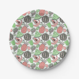 Fruit seamless pattern   Fruit surface pattern 53 Paper Plate