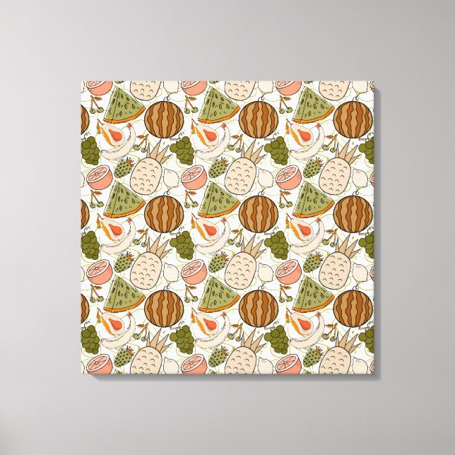 Fruit seamless pattern | Fruit surface pattern 54 Canvas Print (Front)