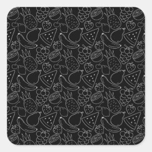 Fruit seamless pattern Fruit surface pattern 55 Square Sticker