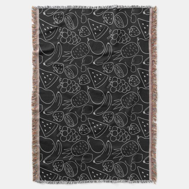 Fruit seamless pattern | Fruit surface pattern 55 Throw Blanket (Front Vertical)