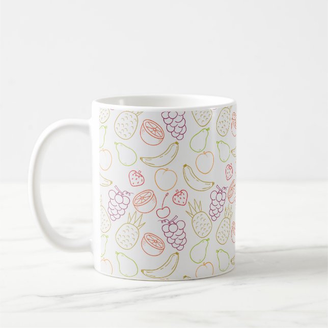 Fruit seamless pattern | Fruit surface pattern 58 Coffee Mug (Left)