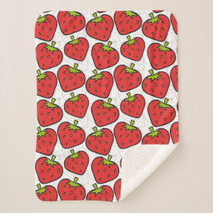 Fruit seamless pattern Fruit surface pattern 60 Sherpa Blanket