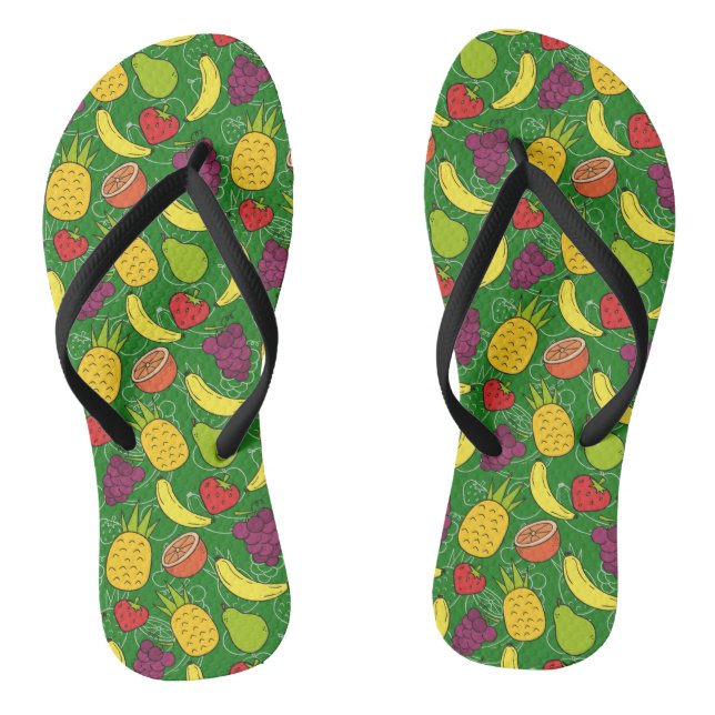 Fruit seamless pattern | Fruit surface pattern 7 Flip Flops (Footbed)