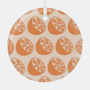 Fruit Seamless Pattern. Glass Tree Decoration