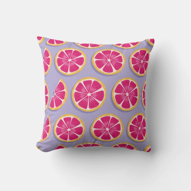 Fruit seamless pattern, grapefruit slices with sha cushion (Front)