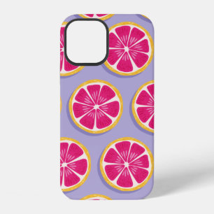 Fruit seamless pattern, grapefruit slices with sha iPhone 12 case