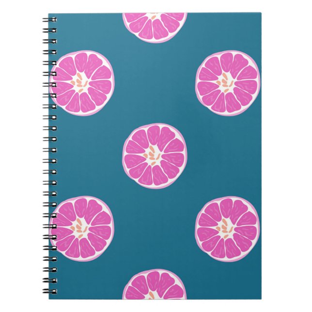 Fruit seamless pattern with orange. abstract,art,b notebook (Front)