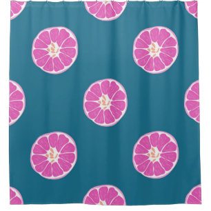 Fruit seamless pattern with orange. abstract,art,b shower curtain
