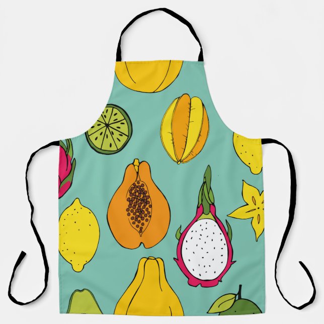 Fruit. Seamless vintage pattern Apron (Front)