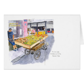 Fruit Seller in Old Havana, Cuba note card