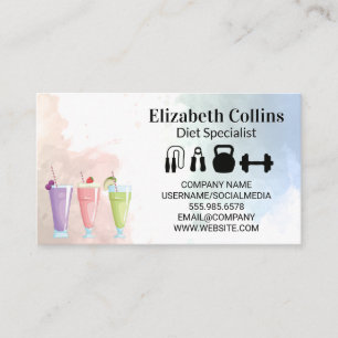 Fruit Smoothies   Gym Equipment Business Card