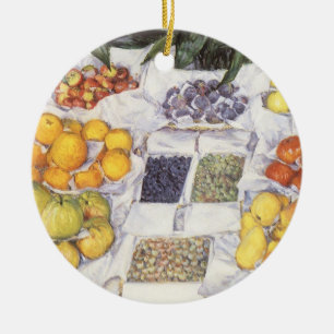 Fruit Stand by Gustave Caillebotte, Vintage Art Ceramic Tree Decoration