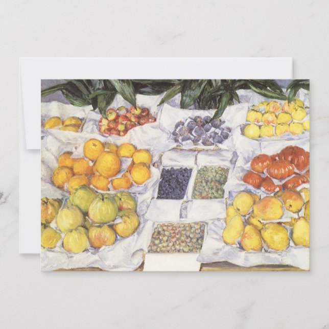 Fruit Stand by Gustave Caillebotte, Vintage Art Invitation (Front)