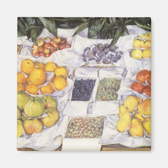 Fruit Stand by Gustave Caillebotte, Vintage Art Magnet (Front)
