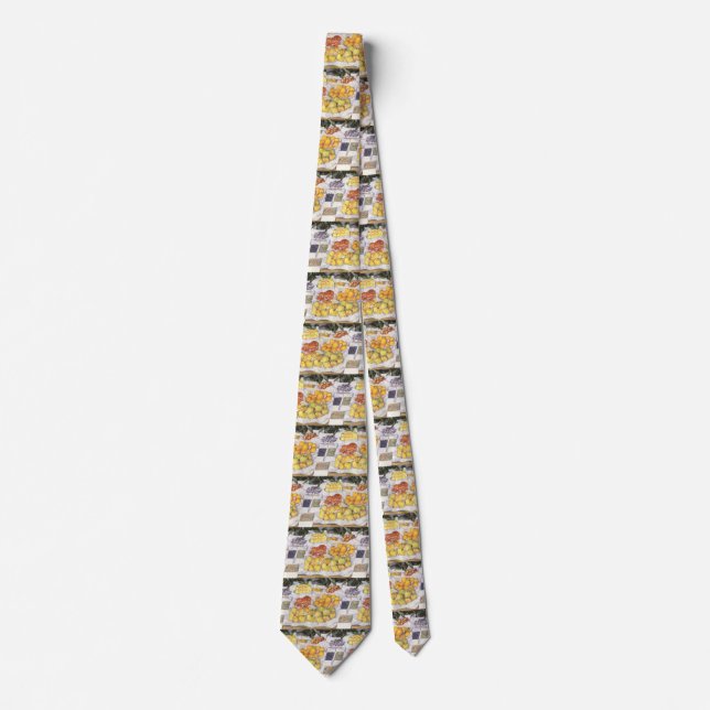 Fruit Stand by Gustave Caillebotte, Vintage Art Tie (Front)