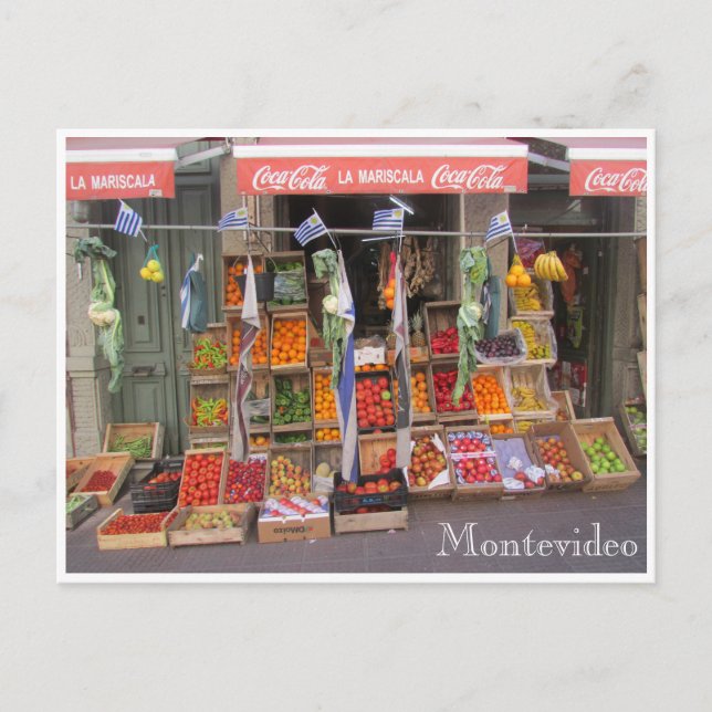 fruit stand montevideo postcard (Front)