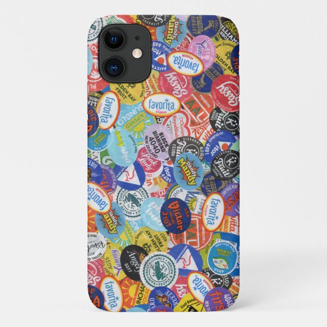 Fruit Sticker Montage Pattern Case-Mate iPhone Case (Back)