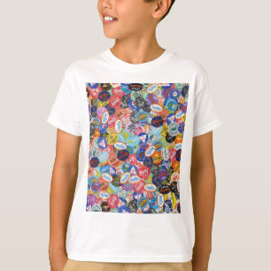 Fruit Sticker Montage Pattern T-Shirt