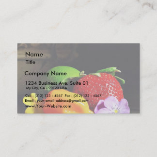 Fruit Still Life Srawberry Strawberries Limes Pepp Business Card