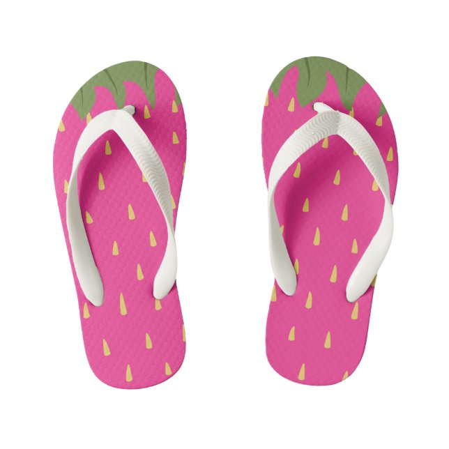 Fruit Strawberry Kid's Flip Flops (Footbed)
