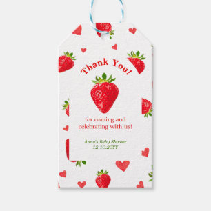 Fruit Strawberry Themed Spring Baby Shower Gift Tags