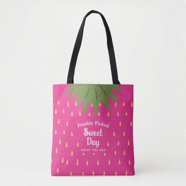 Fruit Strawberry Tote Bag (Front)