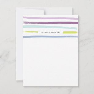 Fruit Stripes Stationery - Grape Invitation