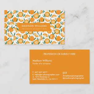 Fruit Stylish Trendy Modern Business Business Card
